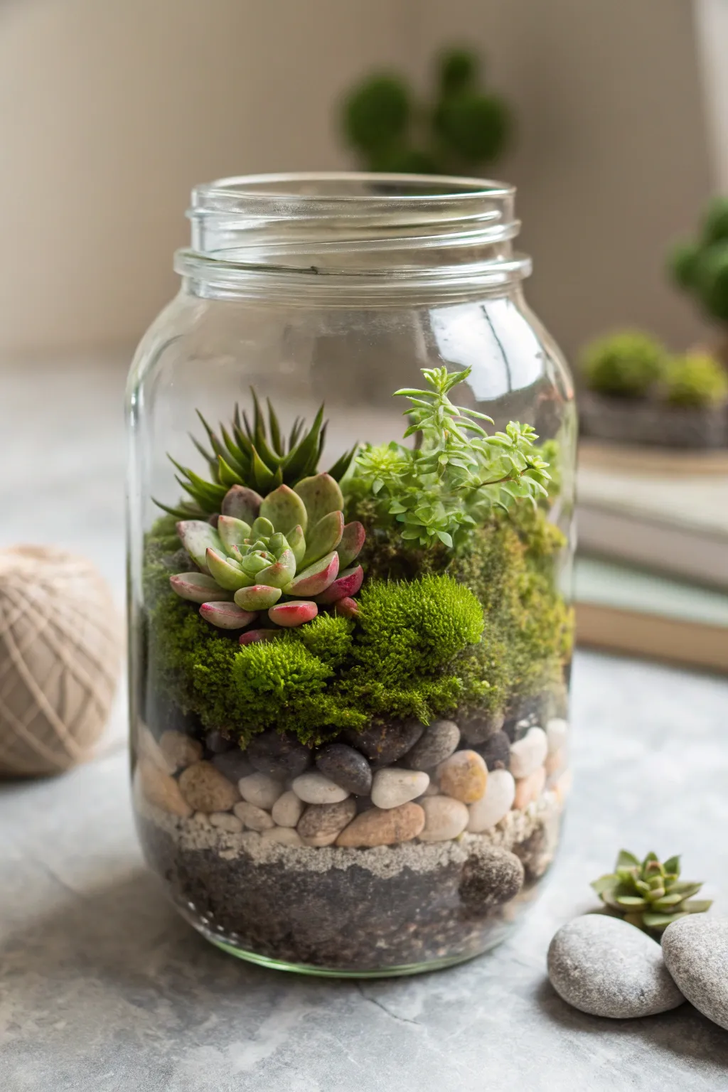 Bring a touch of nature indoors with this charming miniature terrarium — the perfect blend of simplicity and beauty.