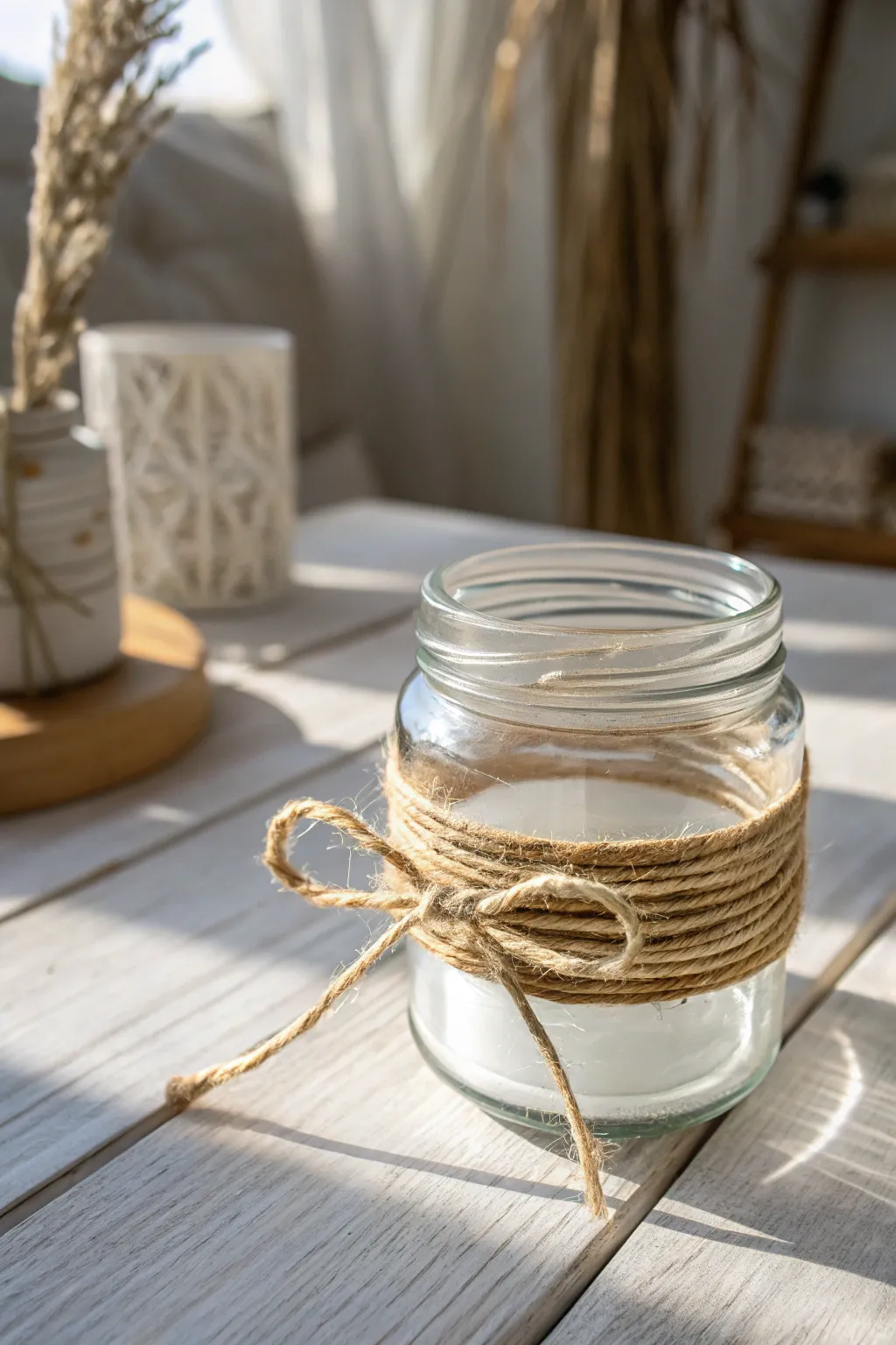 Elevate your rustic charm with a simple twist of twine.