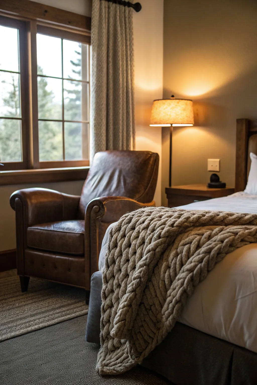 Rugged textures enhance comfort and style.