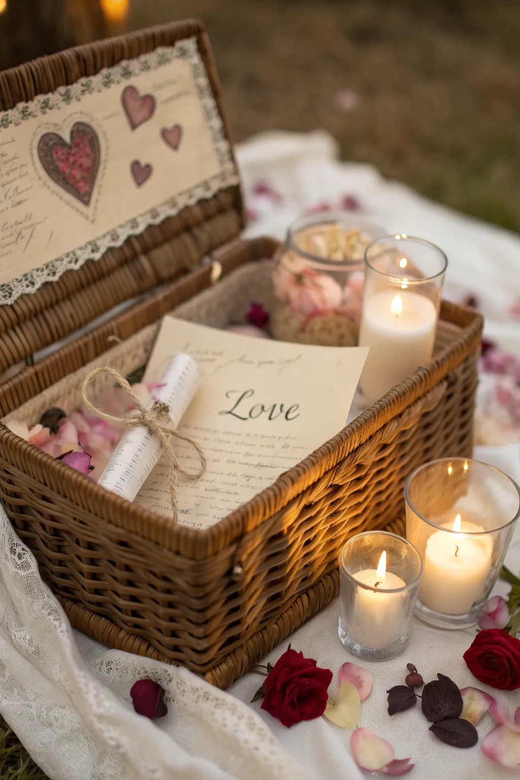 Craft the perfect romantic gift basket for Valentine's Day, filled with love and thoughtful gestures.