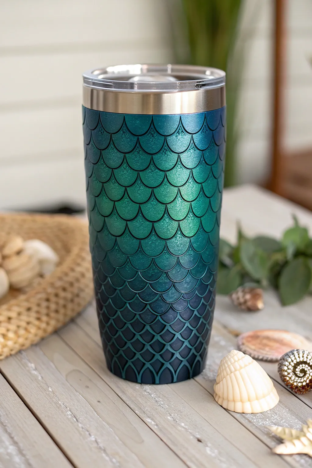 Dive into enchantment with every sip from this whimsical mermaid tail tumbler!