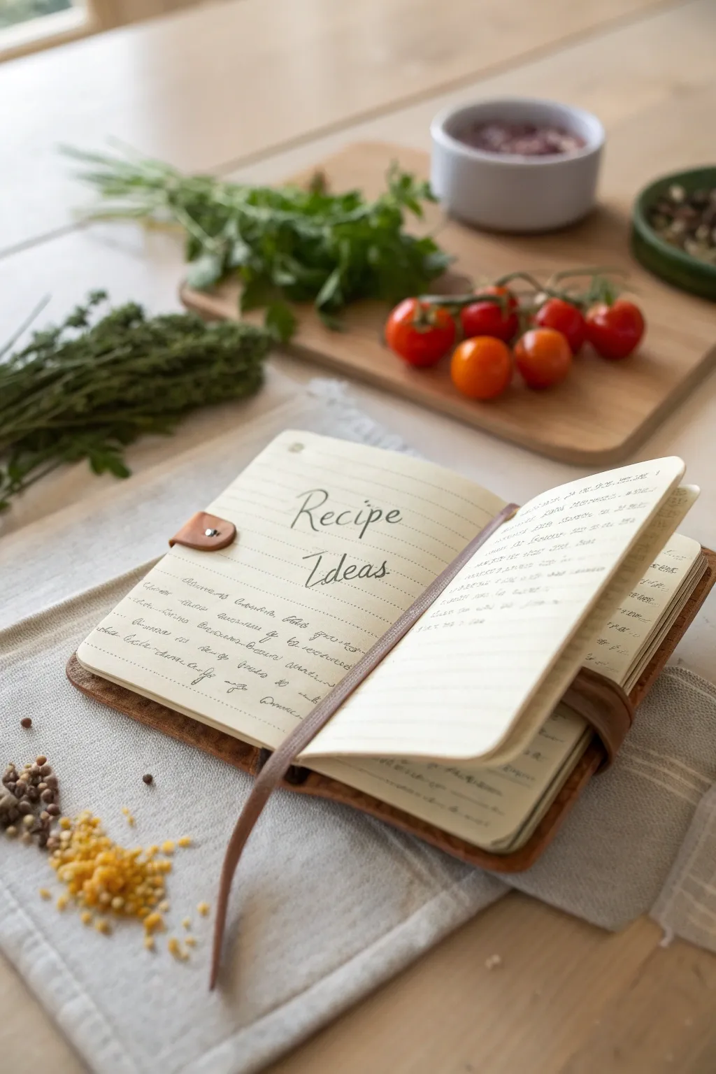 Capture your culinary inspirations in style with this charming mini recipe notebook. Perfect for the creative home chef!