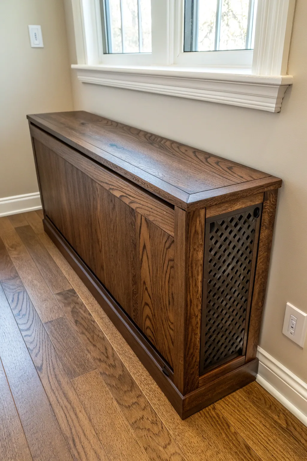 Elevate your space with a handcrafted mini-split cover that blends seamlessly into any corner.