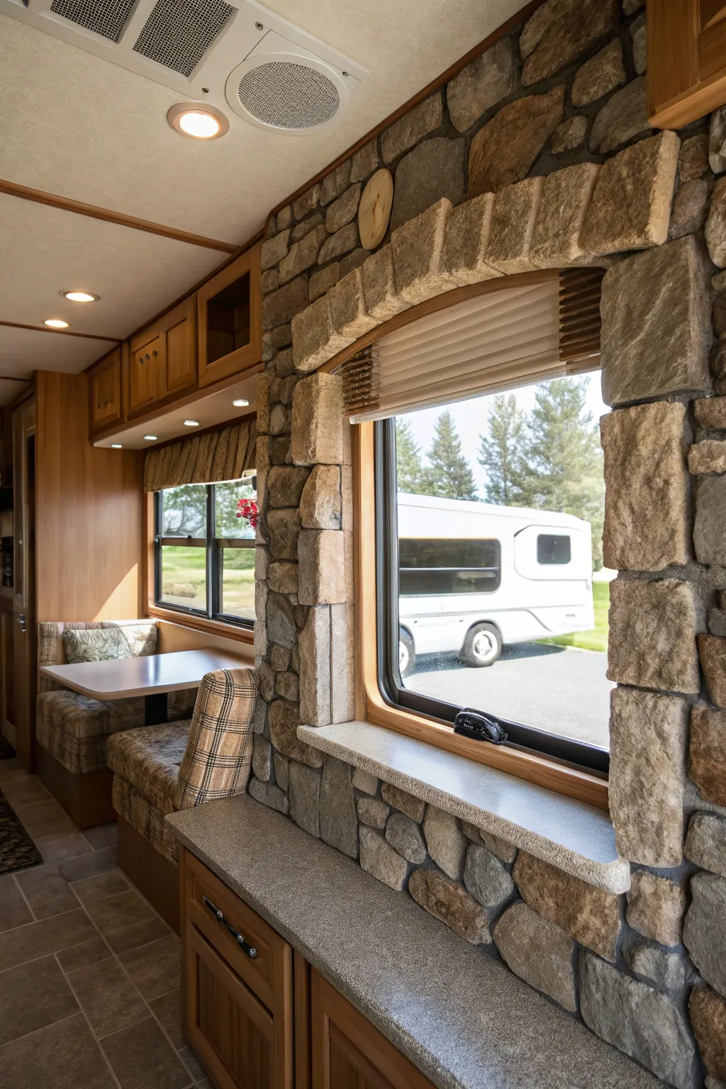Natural stone trim connects your interior with nature.