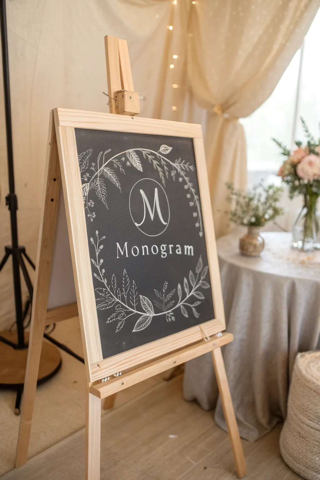 Transform your initials into a dynamic work of art with a chic chalkboard canvas. #MonogramMagic