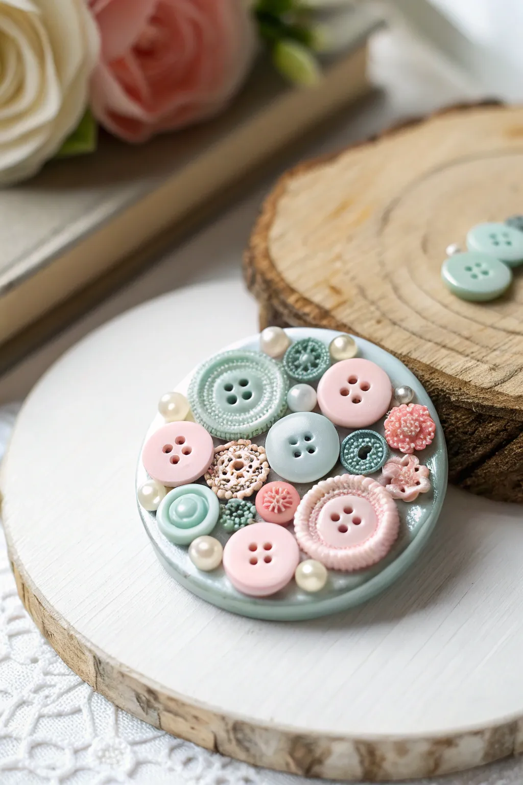 Craft a smile with these charming button magnets, a touch of nostalgia and creativity!