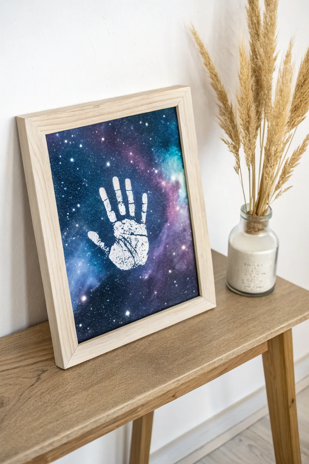 Out of this World: Create a galaxy handprint masterpiece for a Mother's Day gift that's truly stellar.