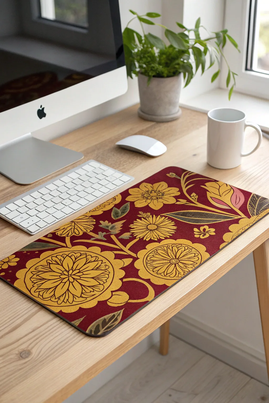 Step back in time with this vintage-style mousepad, where elegance meets modern simplicity.