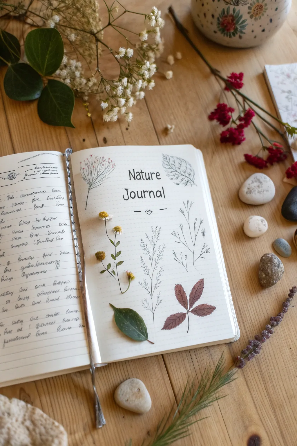 Discover the art of handwriting in your nature journal—where simplicity meets elegance.