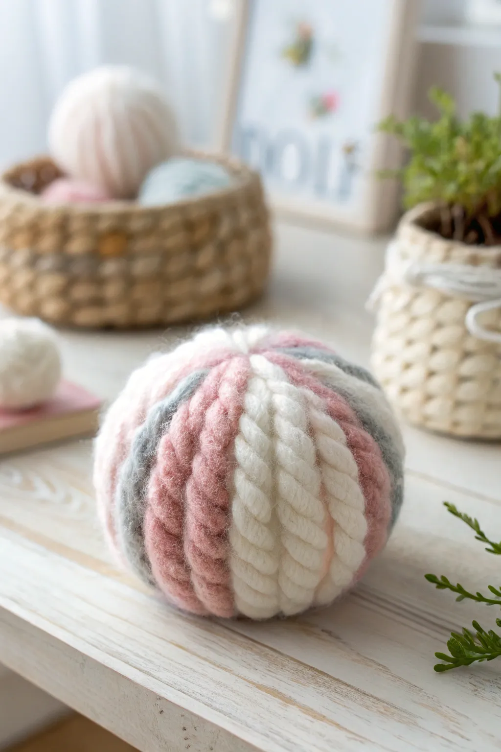 Add a playful touch to your space with handcrafted felted pompoms. 🌿✨