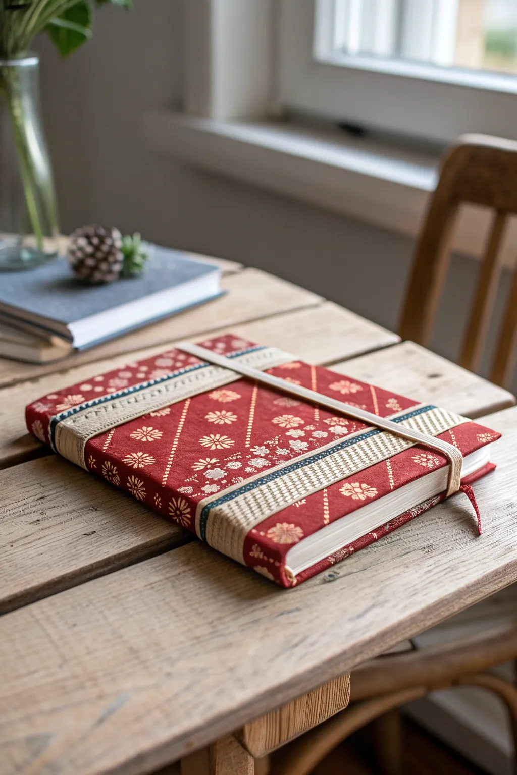 Transform your notebook into a masterpiece with a touch of fabric fantasy.