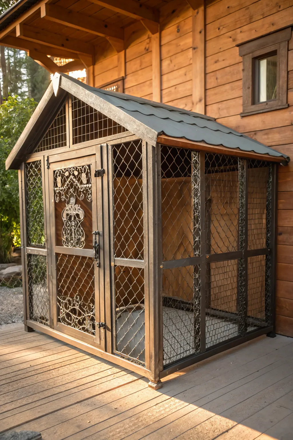 Breathe Easy: Elevate your pet's comfort with this expertly crafted mesh kennel.