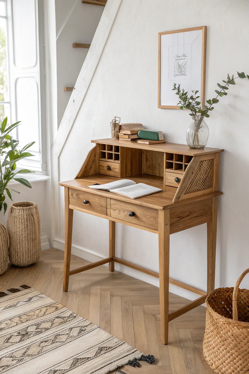 Celebrate timeless craftsmanship with this rustic wood finish makeover - where simplicity meets elegance.