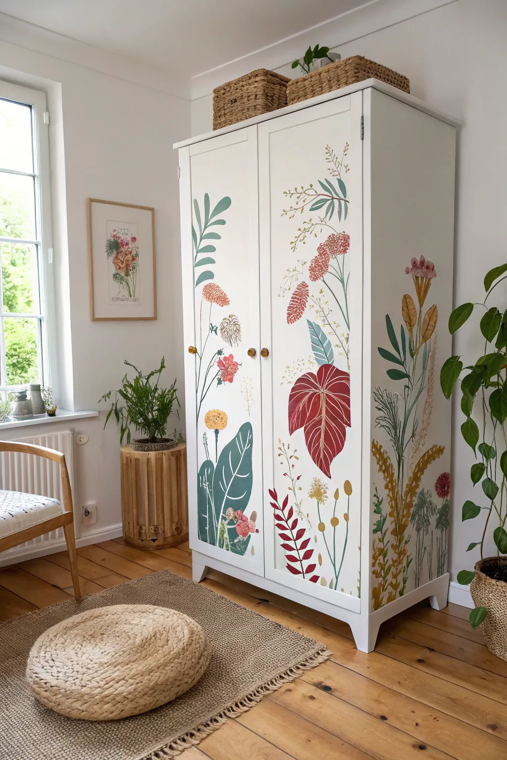 Transform your vintage wardrobe into a masterpiece with botanical decoupage magic!