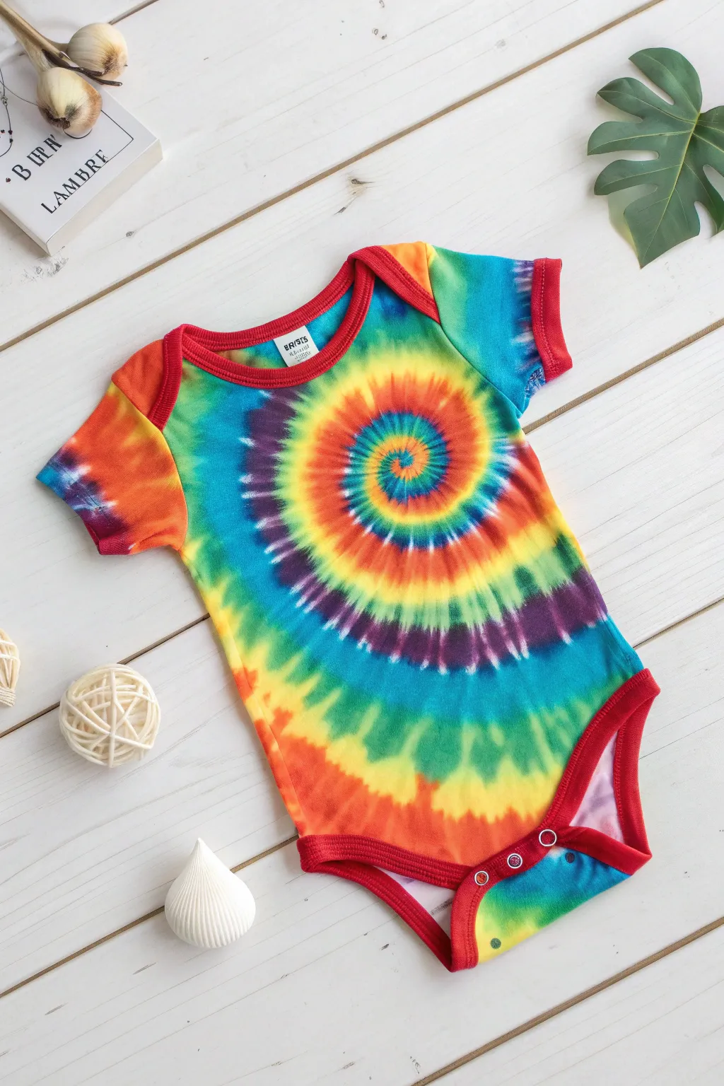 Add a splash of color to your little one's wardrobe with this vibrant tie-dye onesie!