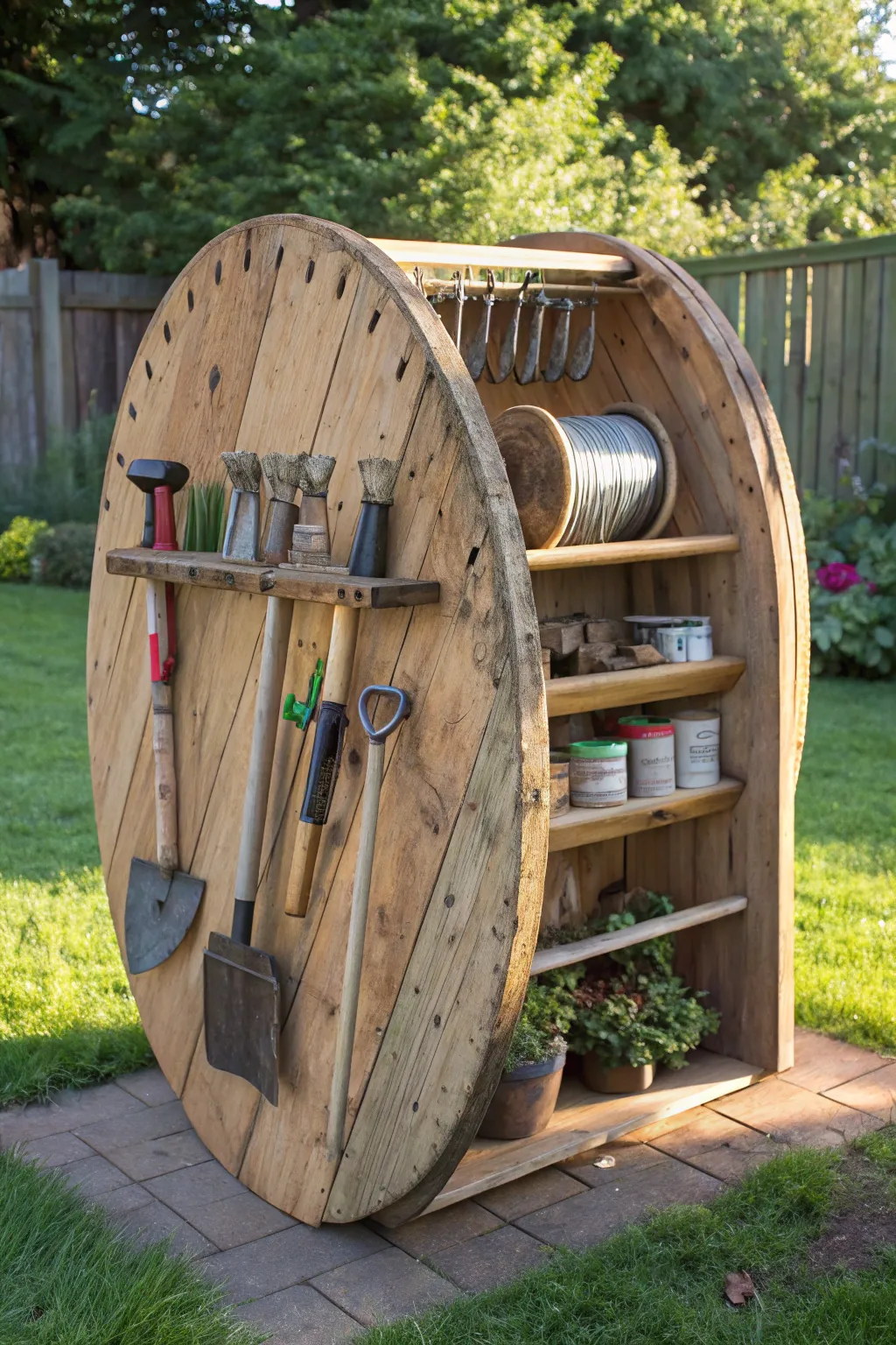 Elevate your garden game with this expertly crafted garden tool station.