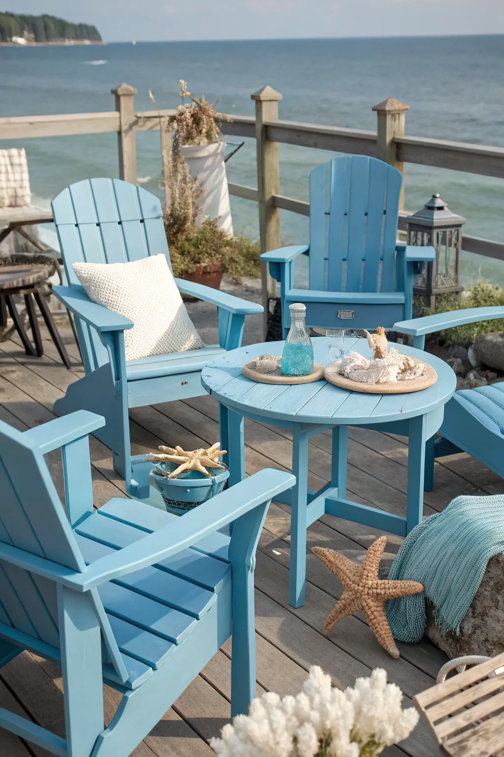 Create a calming space with deep ocean blues.