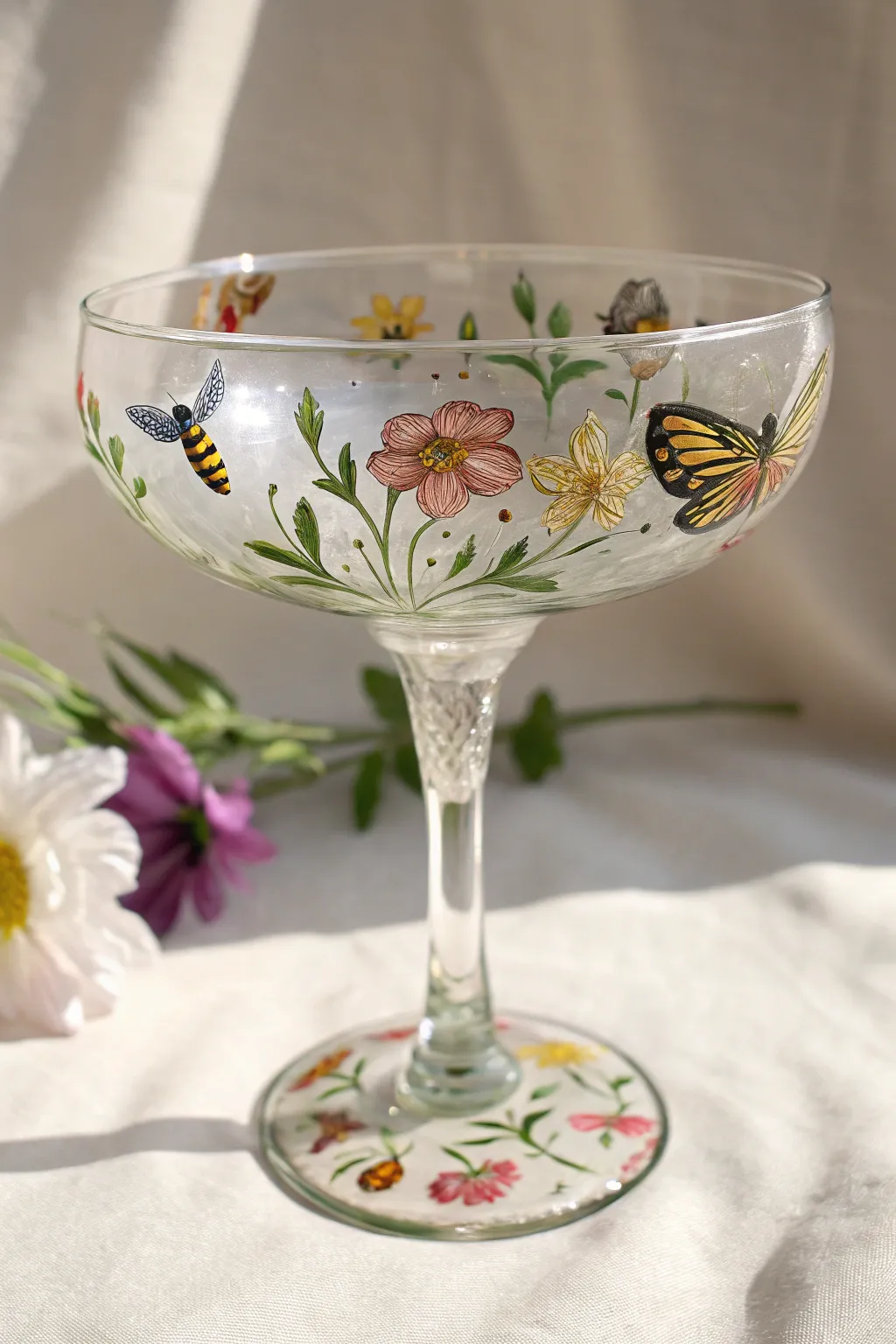 Sip in style with these whimsical garden-inspired margarita glasses.