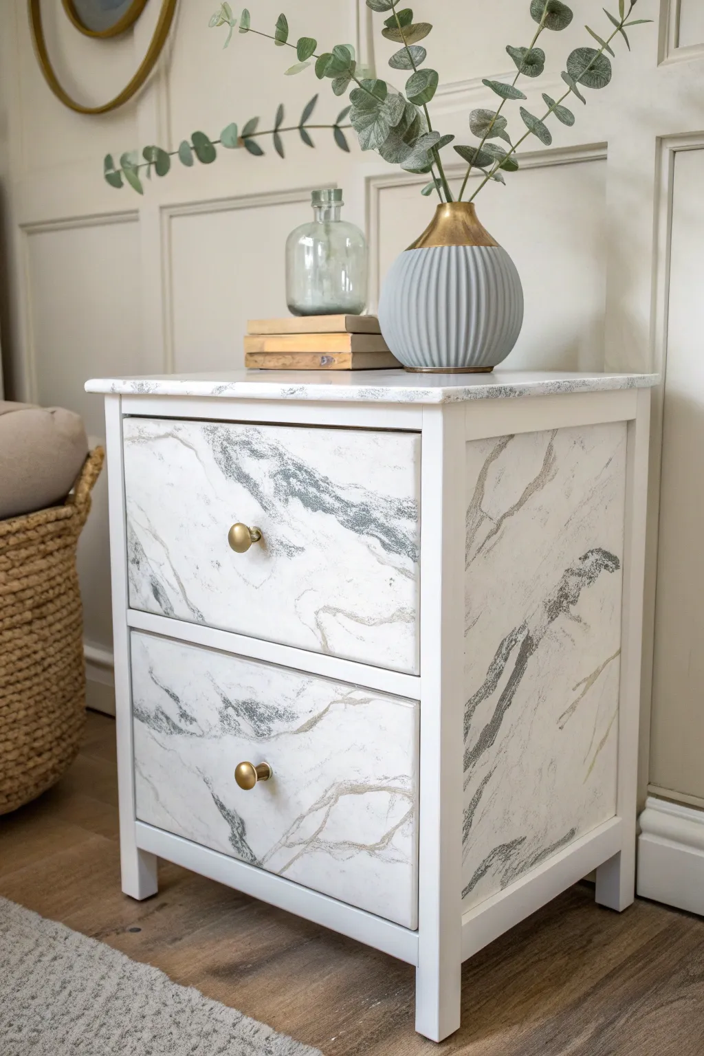 Elevate your space with the elegance of faux marble. 🌿✨ #MinimalistBeauty #Craftsmanship