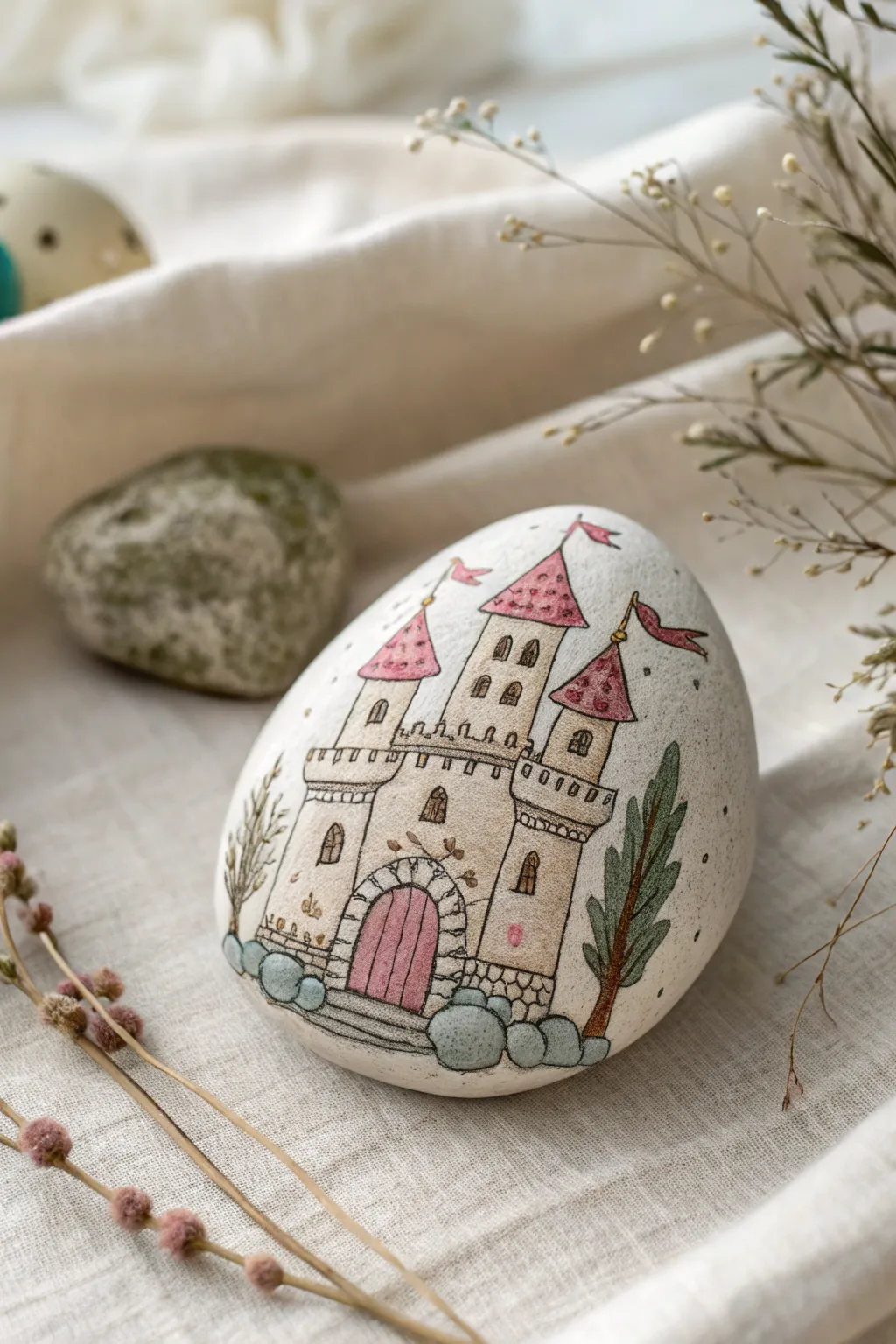 Transform an ordinary stone into a magical fairy tale castle, where simplicity meets fantasy.