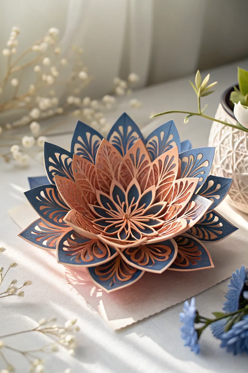 Unfold the magic of kirigami: where simplicity meets intricate beauty.