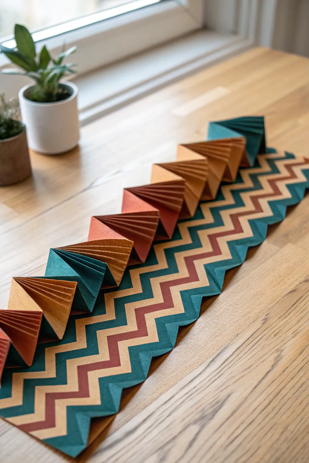Unleash creativity with a bold and beautiful paper accordion path!