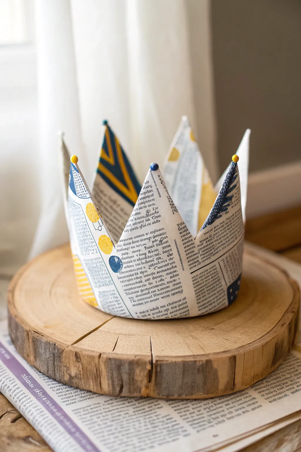 Turn yesterday's news into today's chic statement with this eco-friendly newspaper crown!
