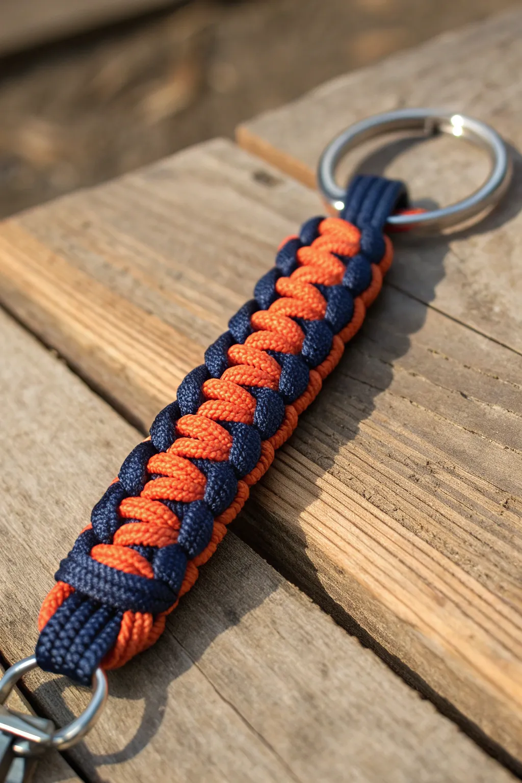 Elevate your everyday carry with this Two-Tone Elegance paracord keychain—where craftsmanship meets style.