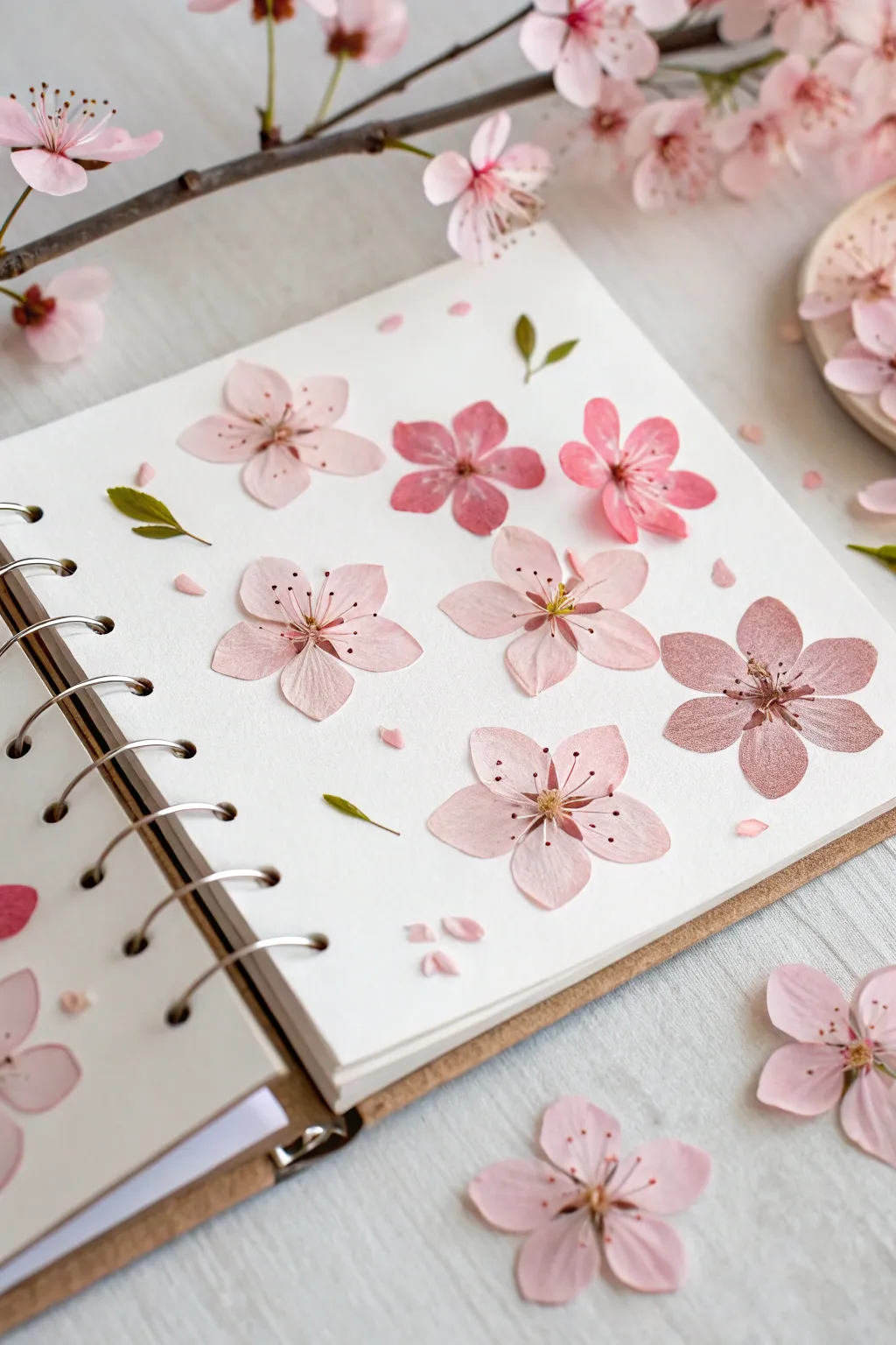 Embrace the springtime charm of Paris with cherry blossom whimsy in your scrapbook.