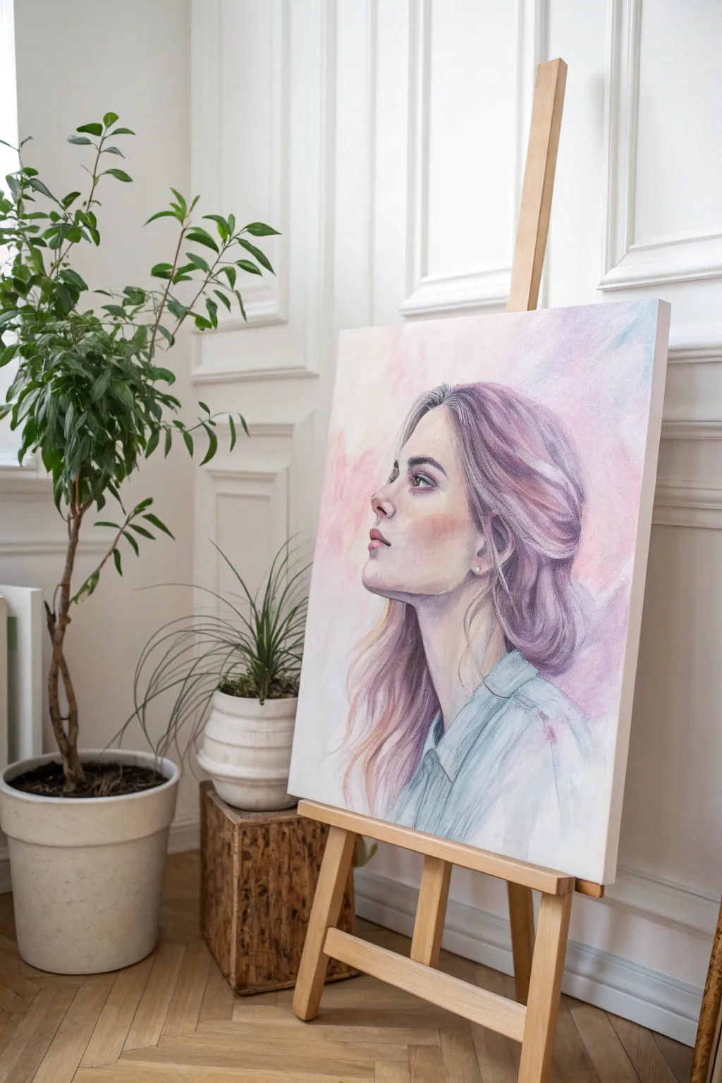 Embrace the warmth of personal art with pastel portraits that invite intimacy and elegance into your space.