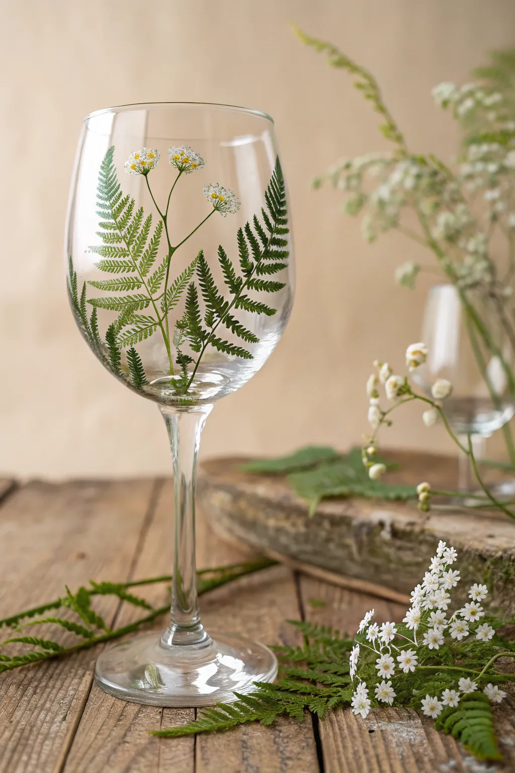 Bring the beauty of nature to your table with peekaboo botanical wine glasses.