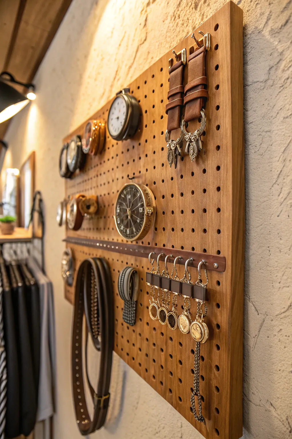 Elevate your space with a crafted jewelry display that combines function and style.