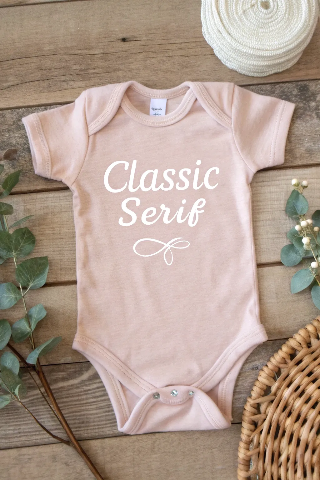 Personalize with Elegance: Discover the perfect blend of fonts for your little one's onesie.