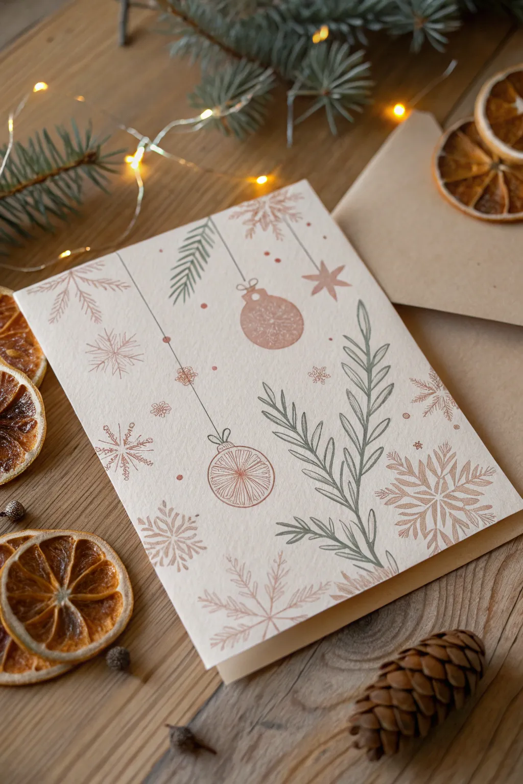 Spread holiday cheer sustainably with this exquisitely crafted eco-friendly Christmas card.