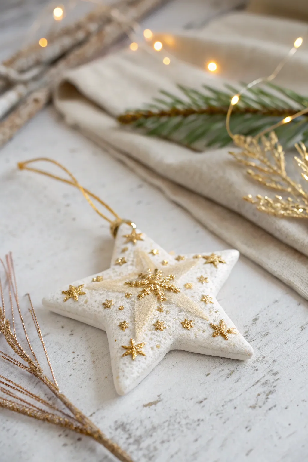 Add a sparkle of magic to your tree with handcrafted glitter star ornaments!