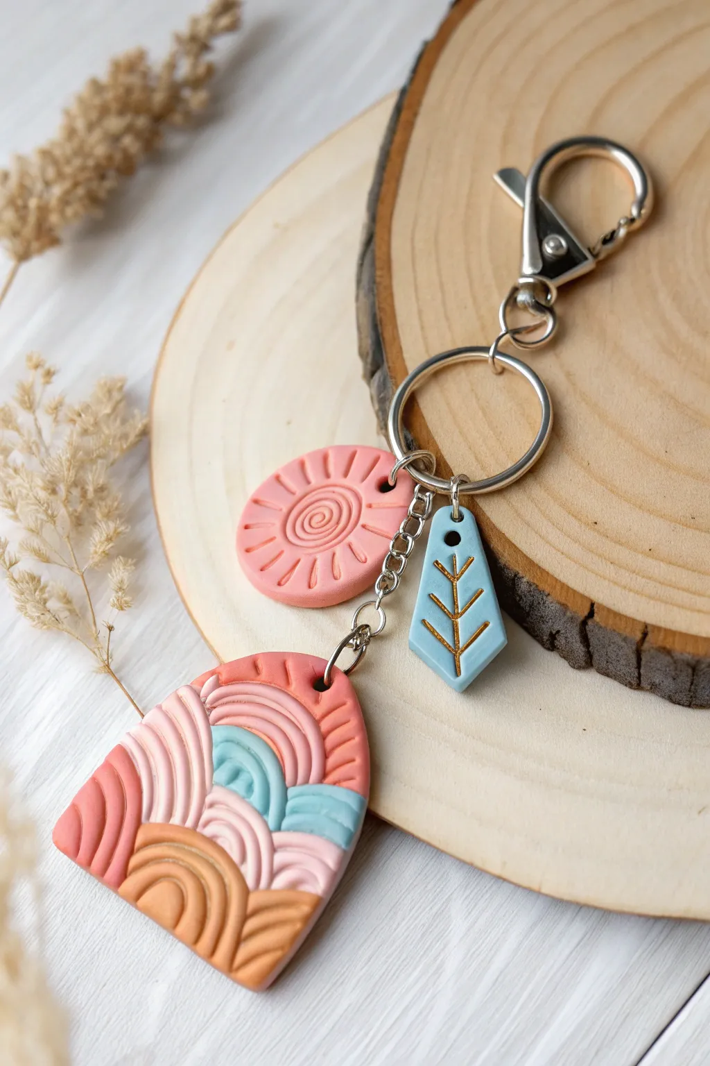 Elevate your style with these whimsical polymer clay keychains, where creativity meets craftsmanship.