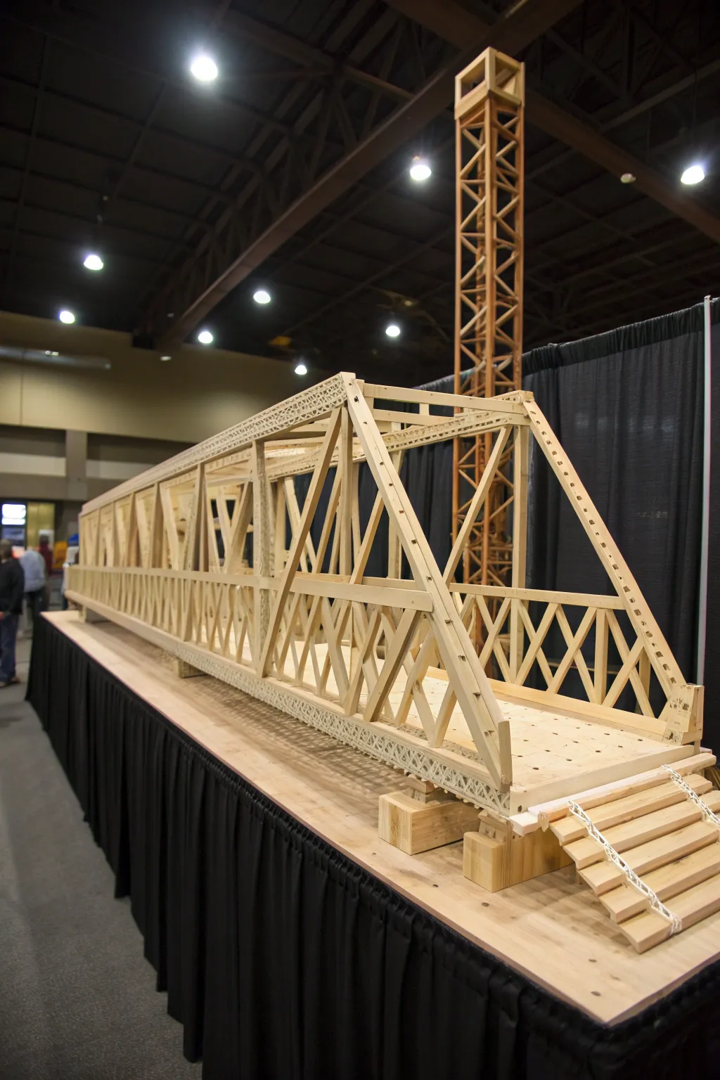 Master the art of crafting with this Howe truss popsicle stick bridge, where creativity meets engineering excellence.