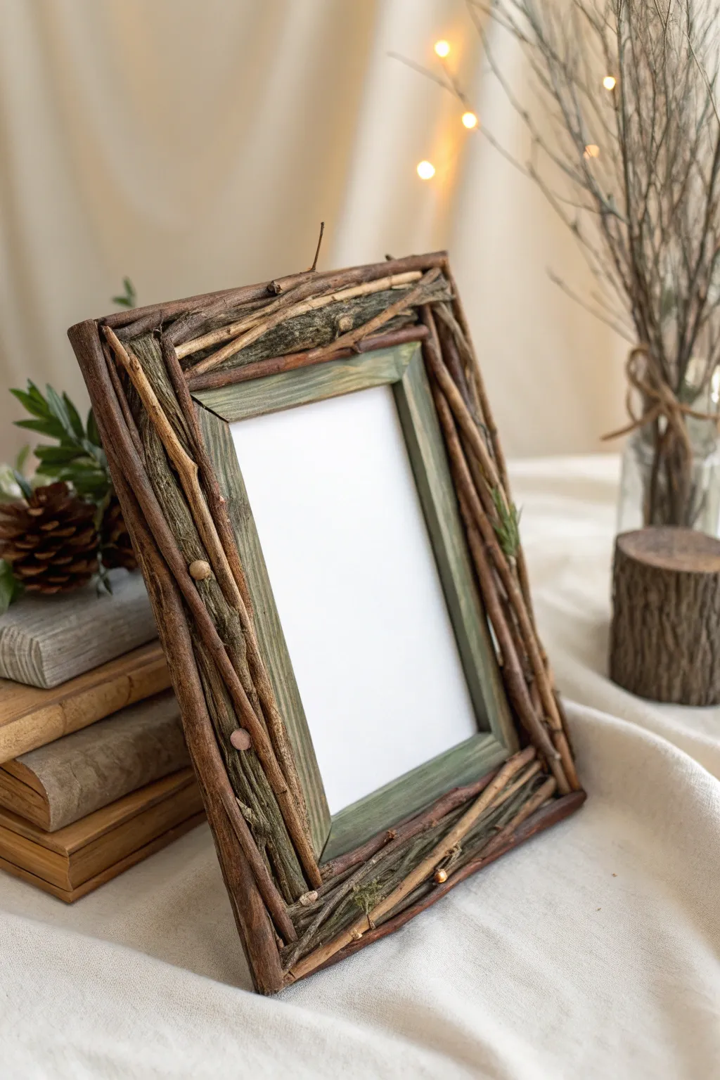 Embrace nature's artistry with twig picture frames, where simplicity meets elegance in every handcrafted detail.