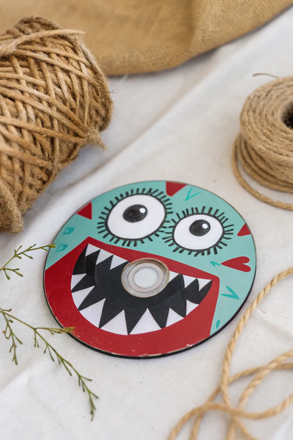 Unleash the playful spirit of recycled creativity with these spinning CD monsters!