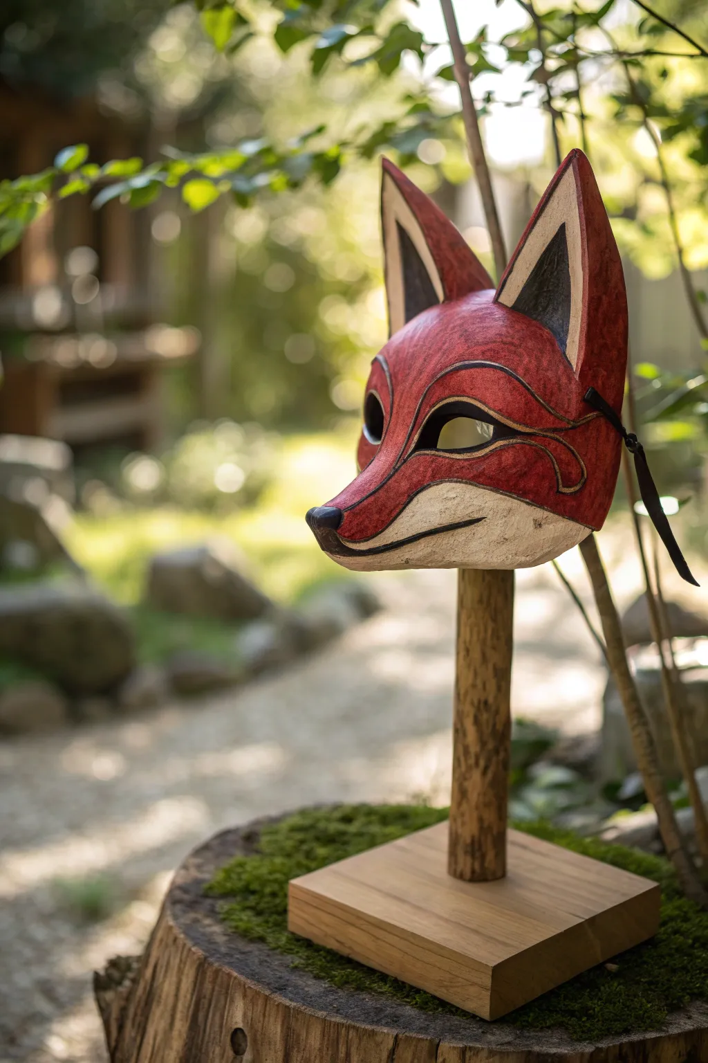Embrace the wild beauty of nature with this exquisite red fox mask, a perfect blend of craftsmanship and minimalist elegance.