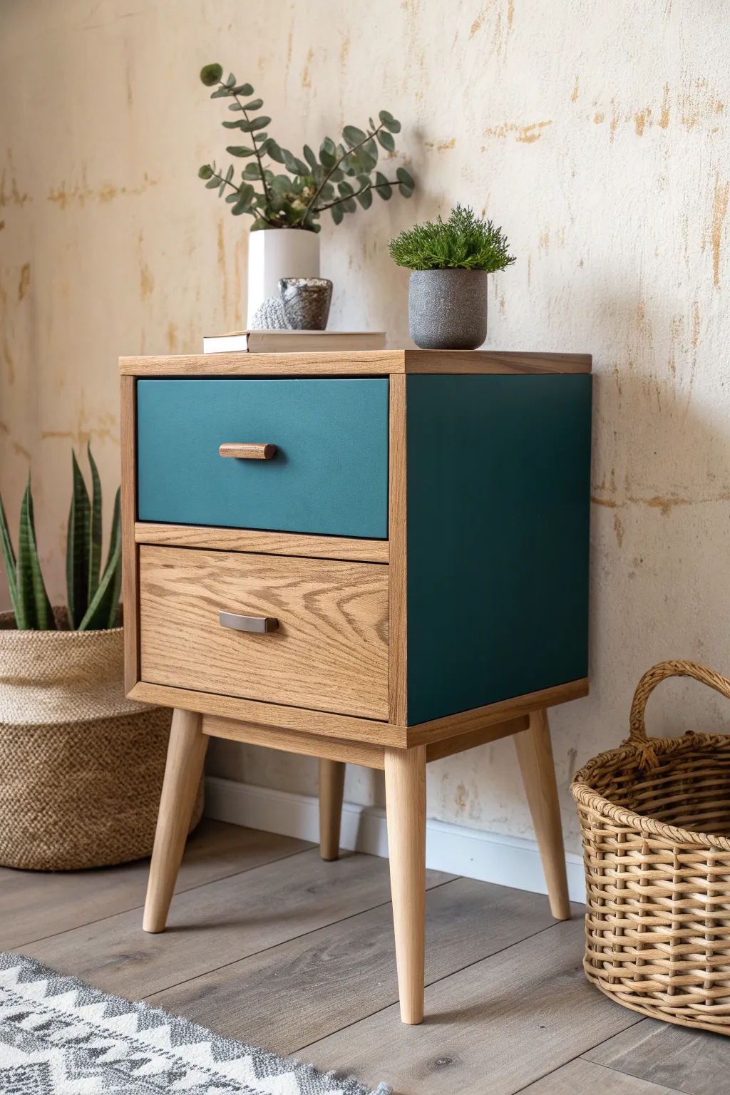 Reinvent your space with a stunning two-tone nightstand transformation. Embrace simplicity and bold elegance.