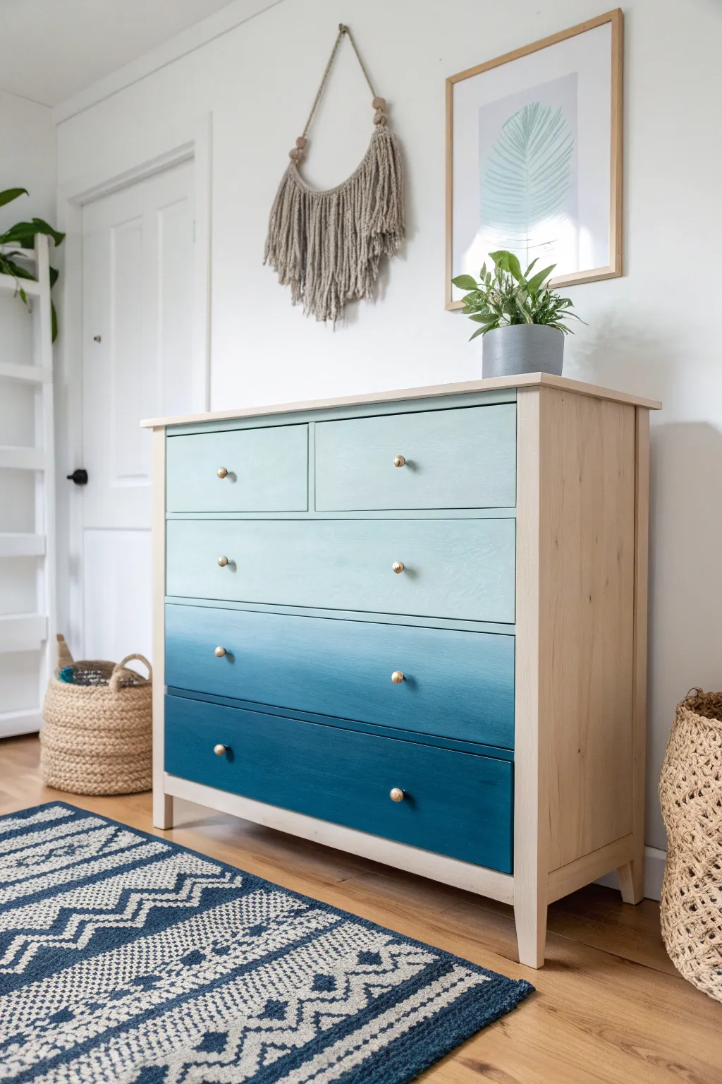 Transform your space with the captivating beauty of an ombre dresser.
