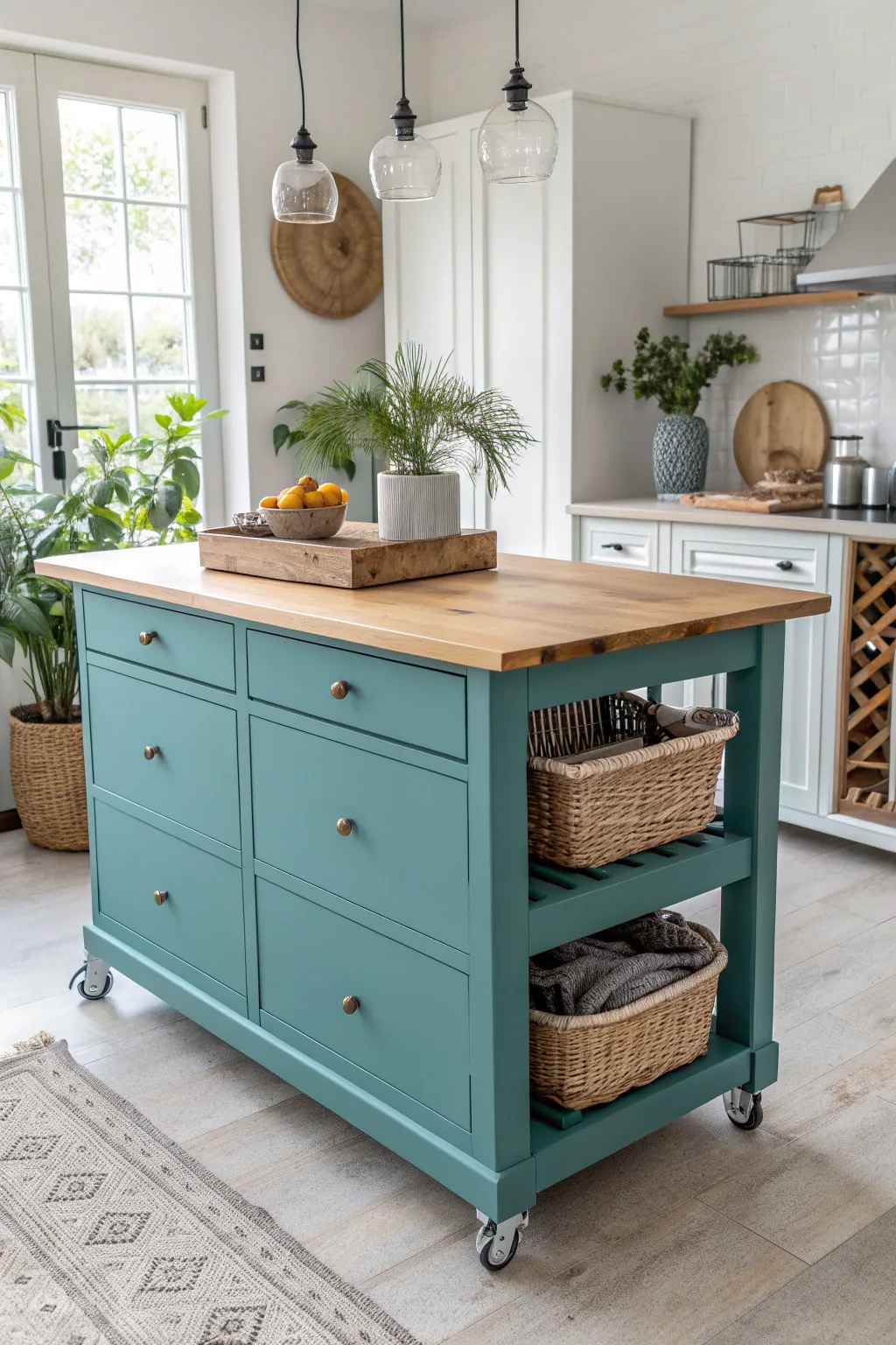 Transform your kitchen with a chic, repurposed dresser island—a perfect blend of creativity and style!