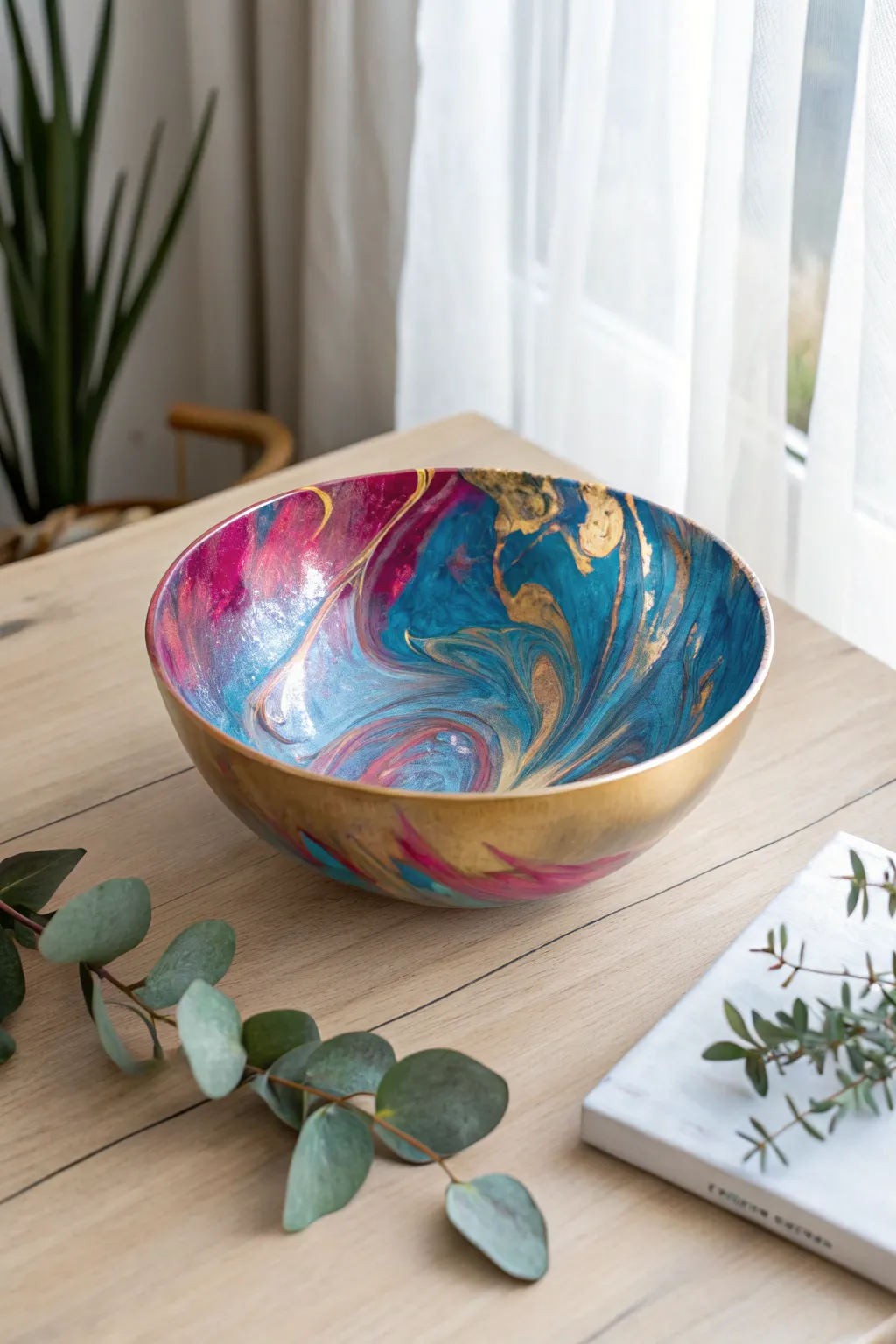 Discover the art of color with these vibrant resin bowls – perfect for adding a touch of craft and beauty to your decor.