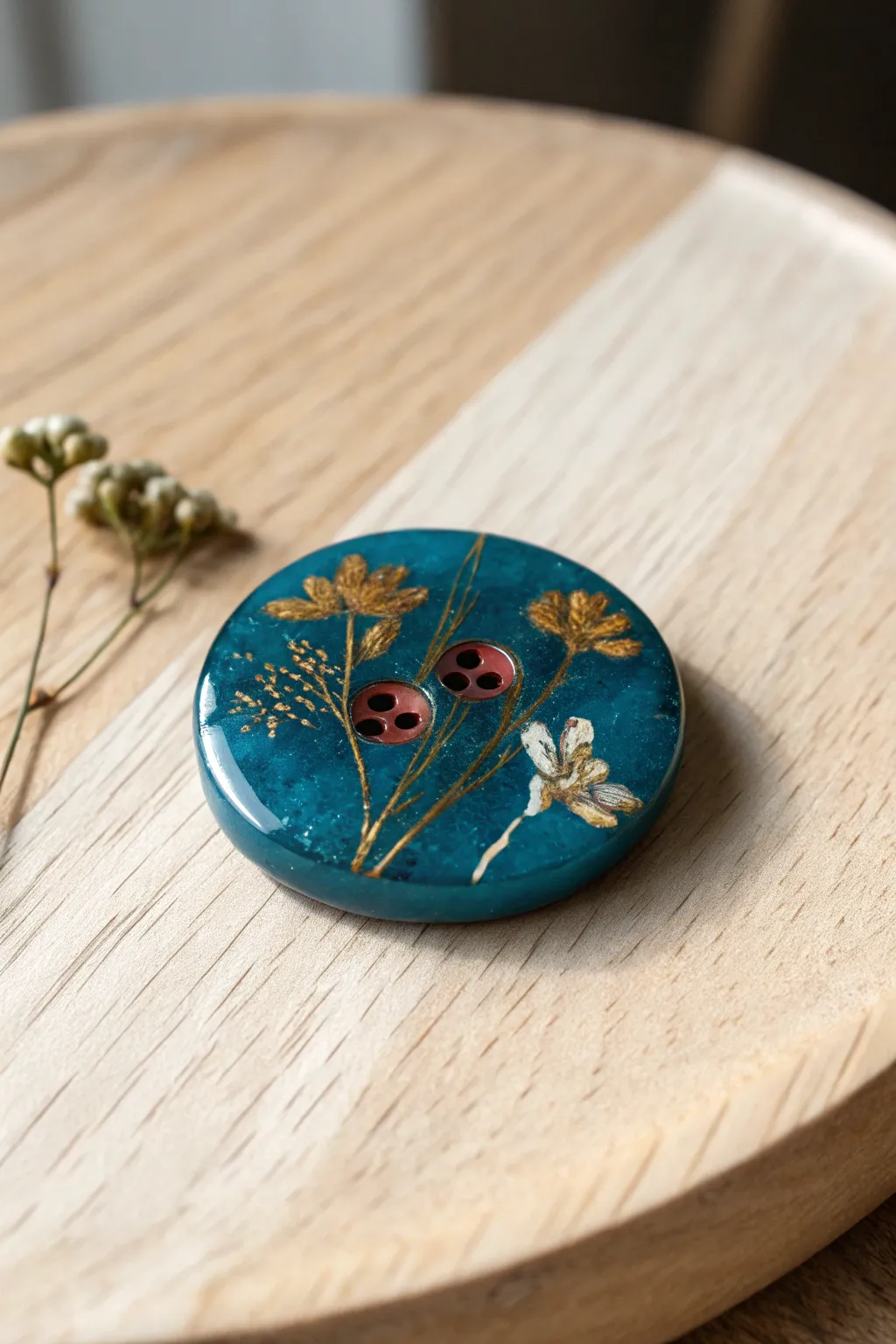 Elevate your style with bespoke resin buttons that blend simplicity and bold colors.