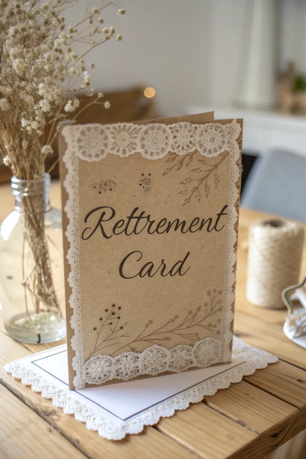 Embrace nostalgia with a handcrafted vintage retirement card that speaks volumes of elegance and grace.