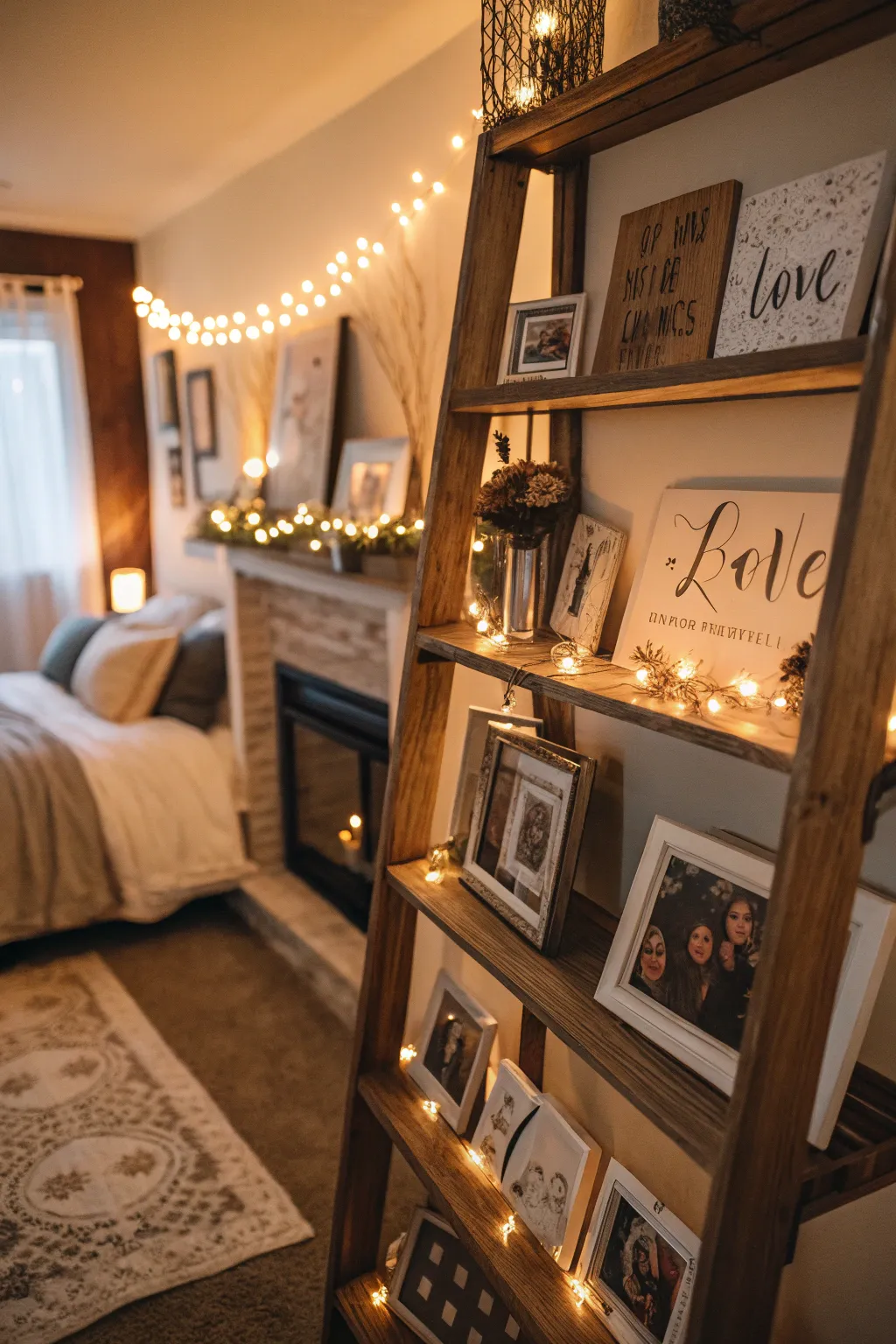 Personal touches make your space uniquely romantic.