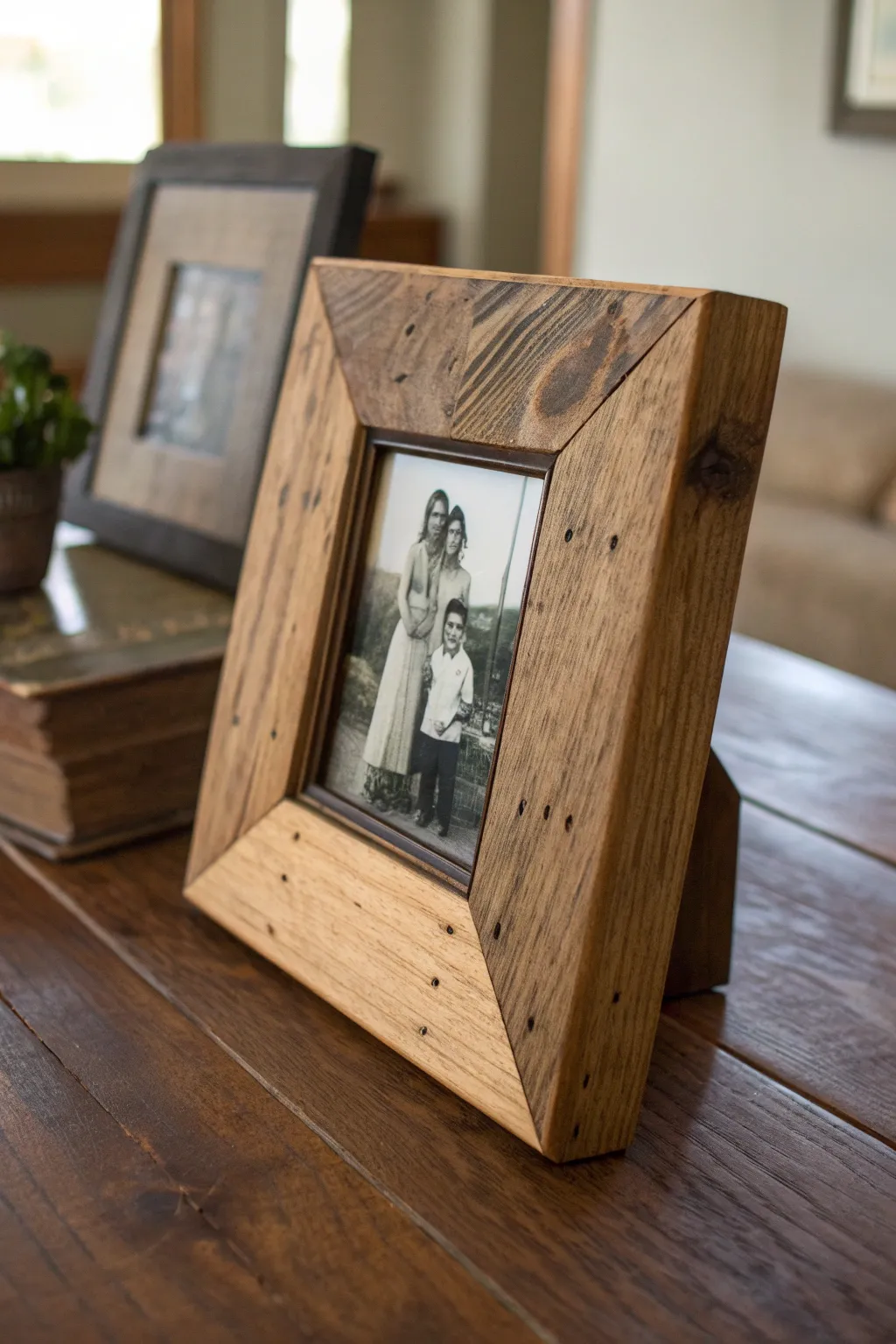 Crafted with care: showcase your memories in a unique wooden frame.