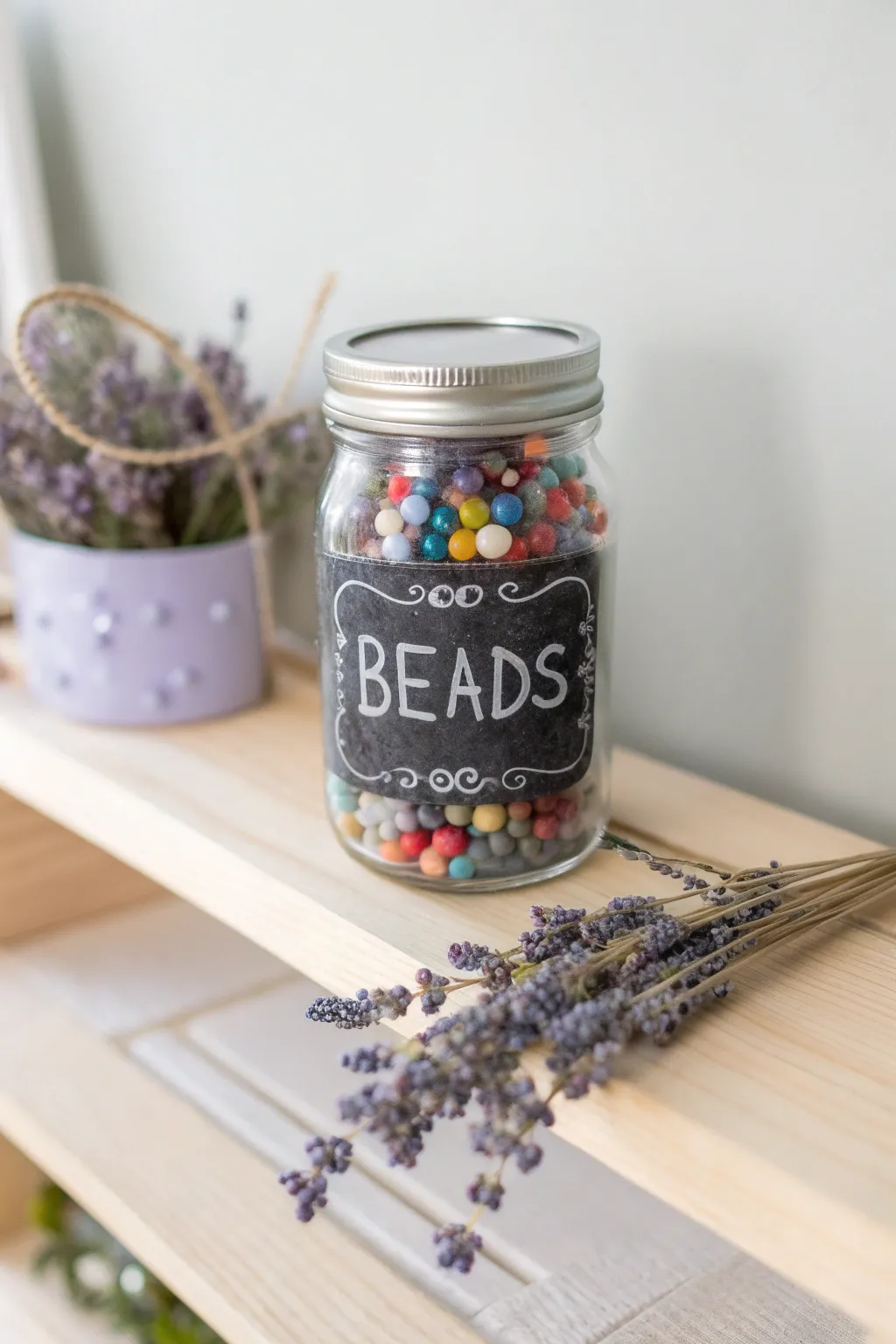 Organize your craft room with a touch of rustic elegance. 🌿✨ #MasonJarMagic