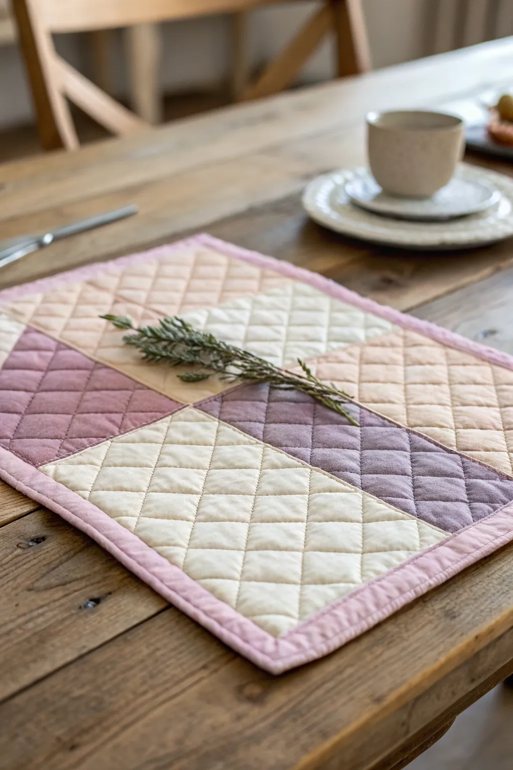 Add a touch of elegance to your dining table with custom quilted placemats, where craftsmanship meets minimalist beauty.
